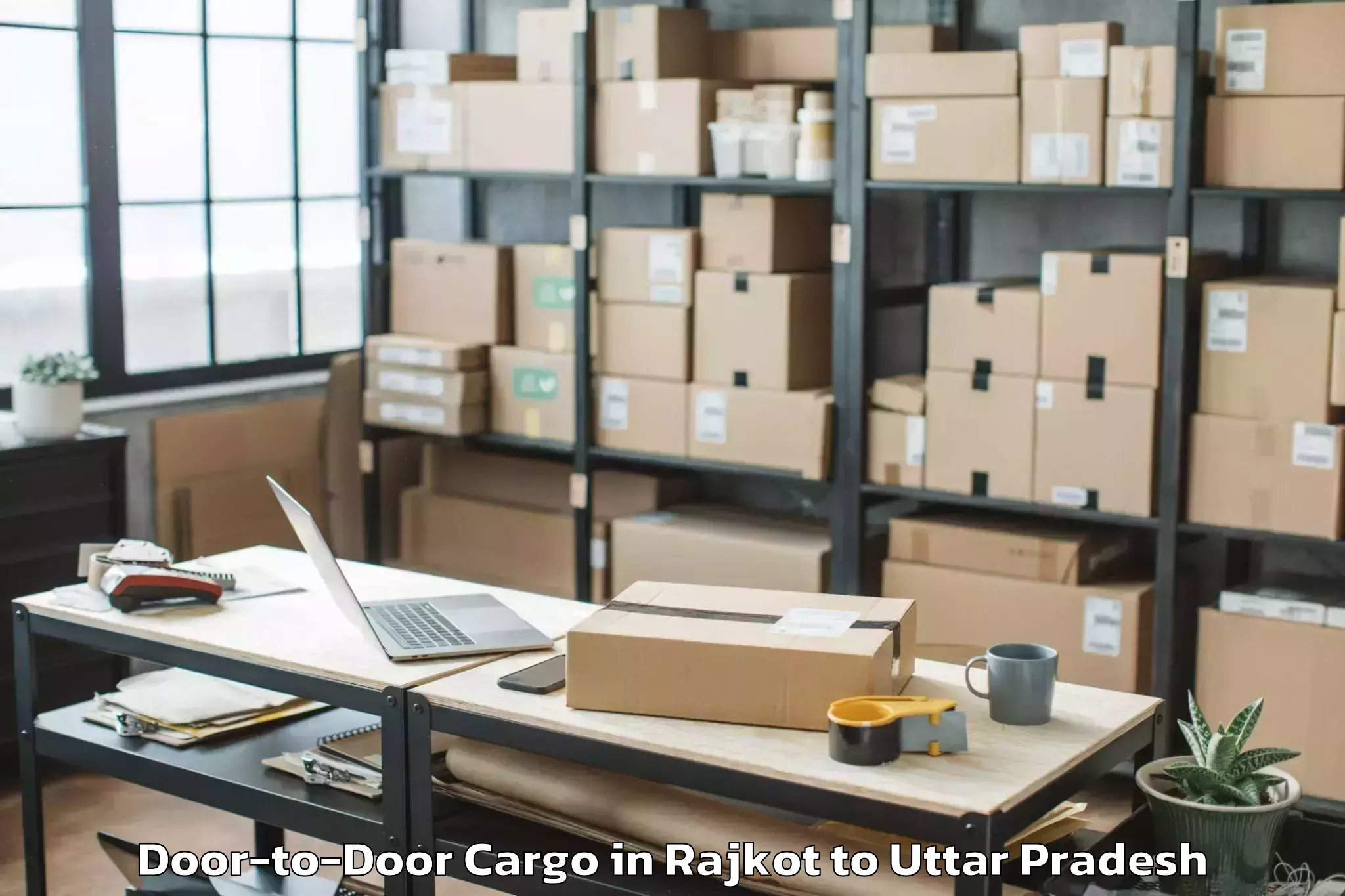 Hassle-Free Rajkot to Uttar Pradesh University Of Me Door To Door Cargo